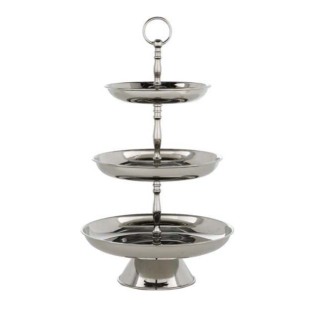 Silver Triple Cake Stand Oriole | Eichholtzmh.com
