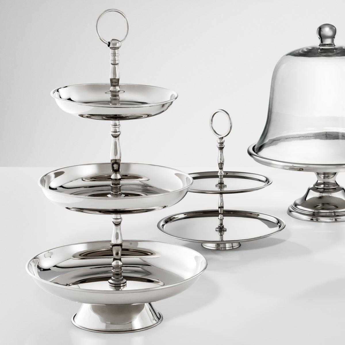 Silver Triple Cake Stand Oriole | Eichholtzmh.com
