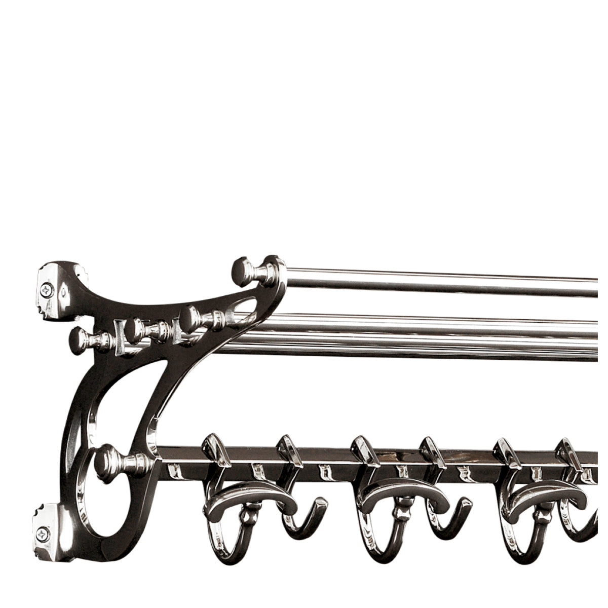 Nickel Wall-Mounted Coat Rack S Hudson