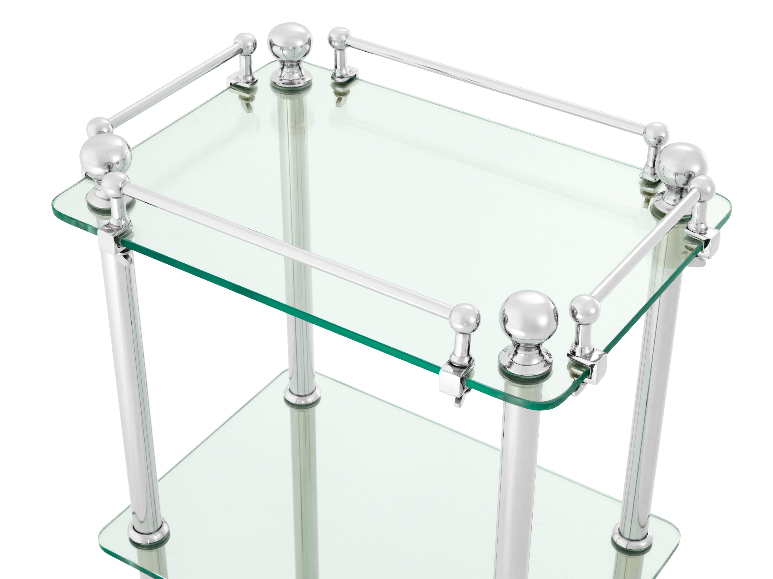 Clear Glass Storage Bathroom Rack Devon