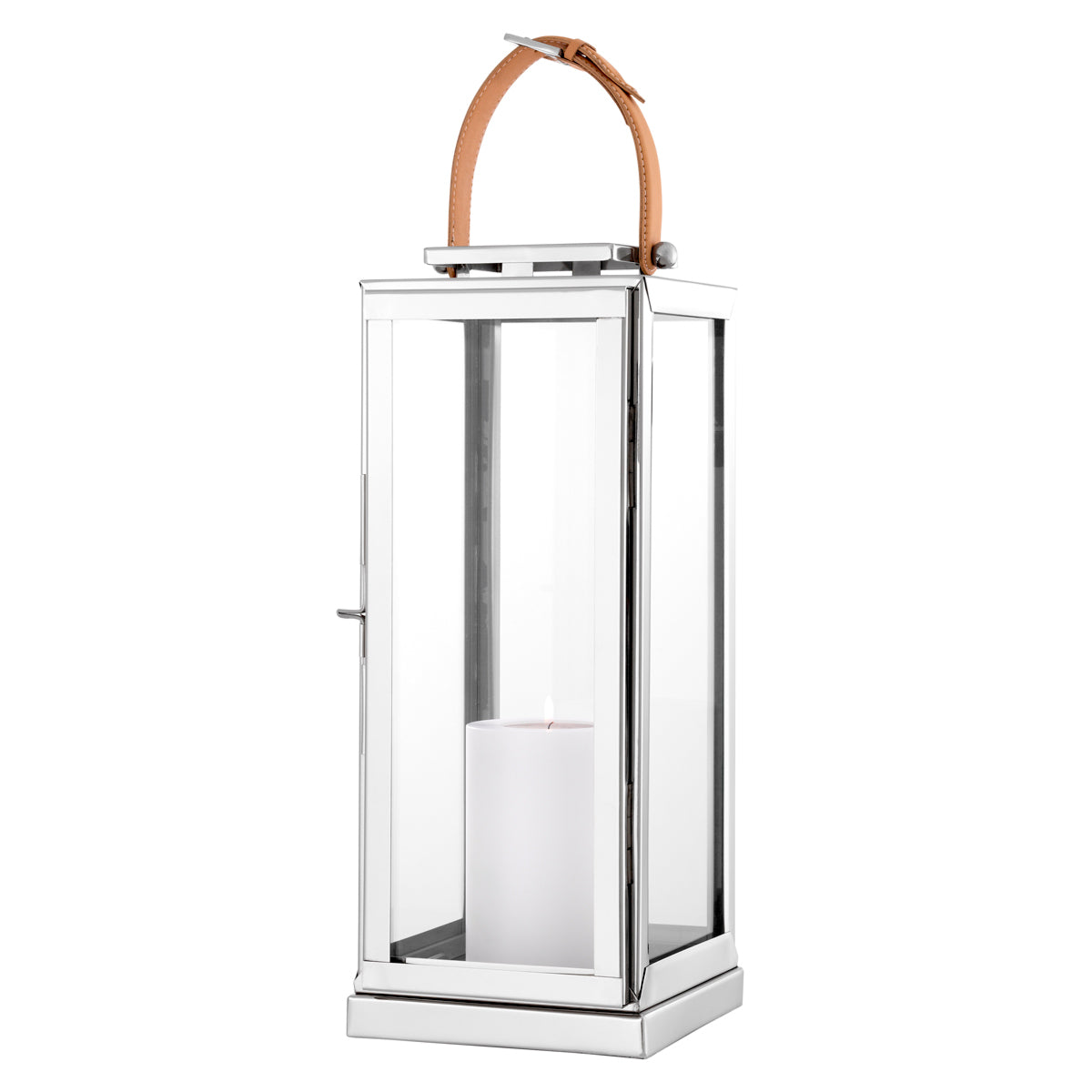 Nickel Finished Lantern L Georgian