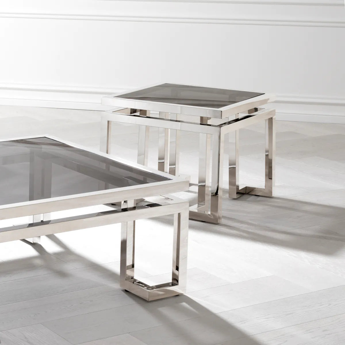 Smoke Glass Side Table Palmer | Eichholtzmh.com