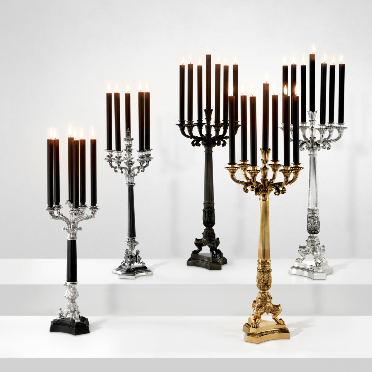 Brass 7 Arm Candle Holder Jefferson | Eichholtzmh.com