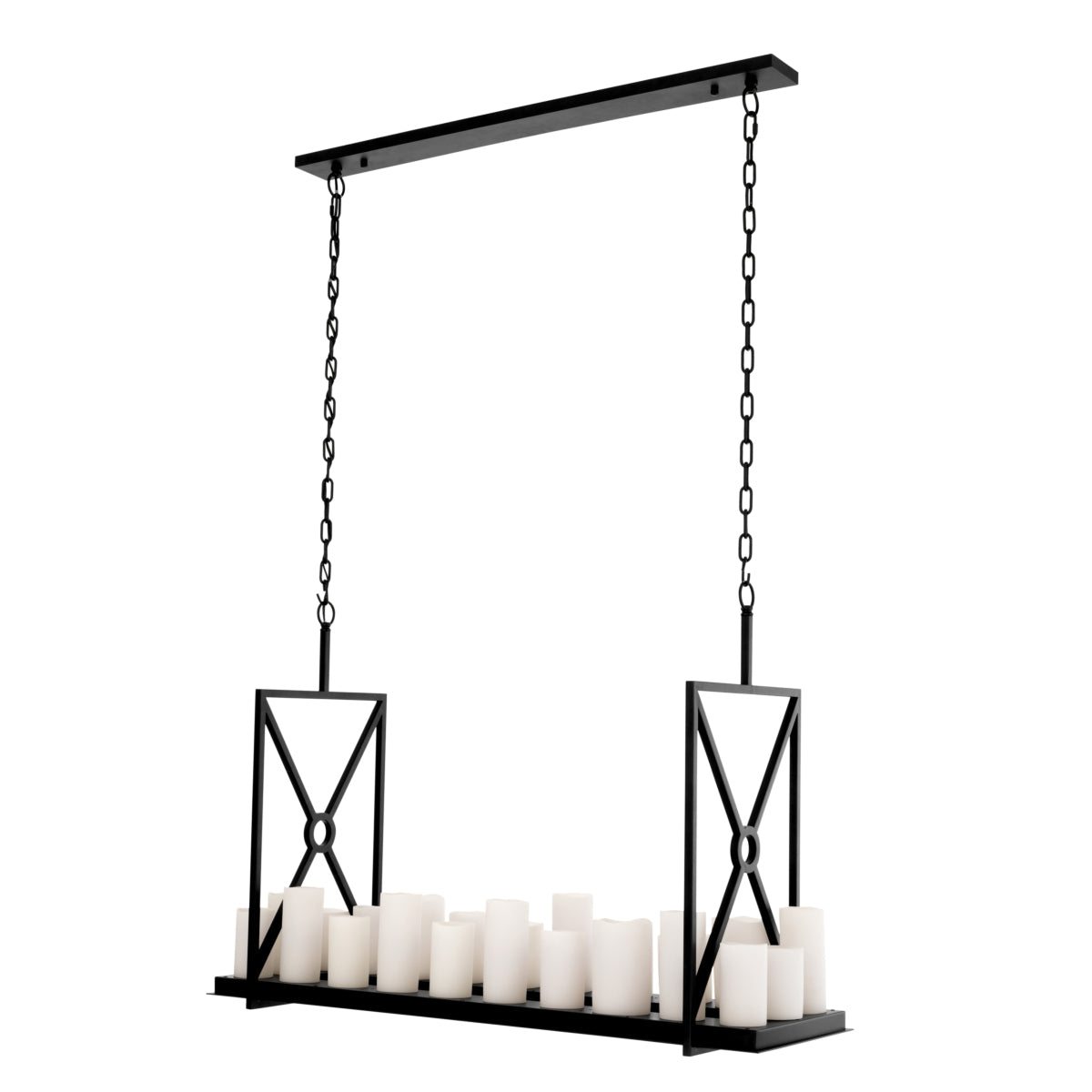 Rectangle Black Candle Chandelier Commodore | Eichholtzmh.com