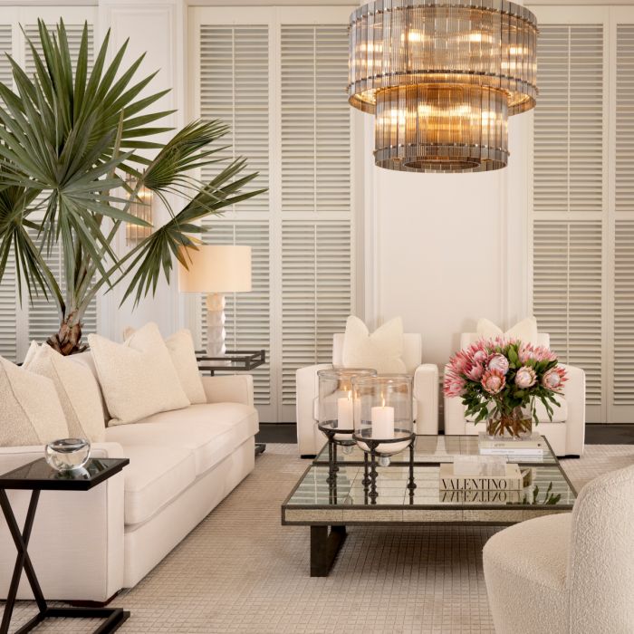 Side Table Cross gunmetal finish