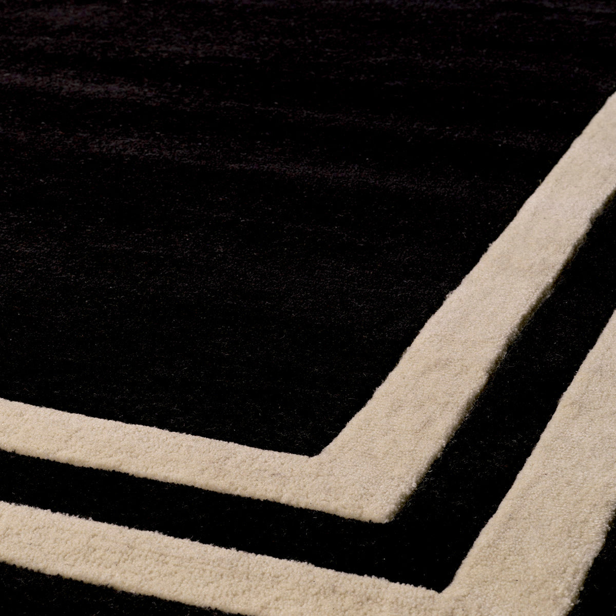 Black Wool Carpet 10' x 13' Celeste