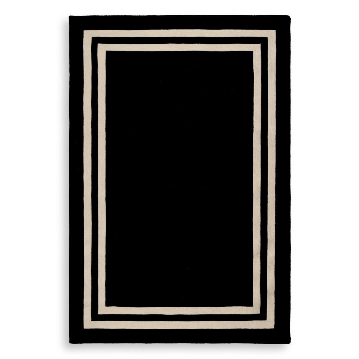 Black Wool Carpet 10' x 13' Celeste