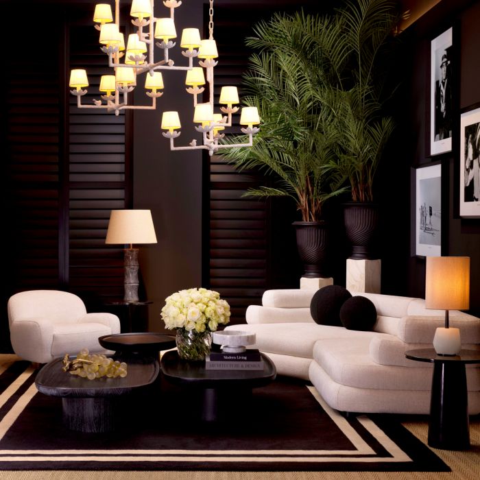 Rug Celeste black & off-white 300 x 400 cm