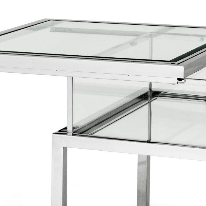 Side Table Harvey polished stainless steel