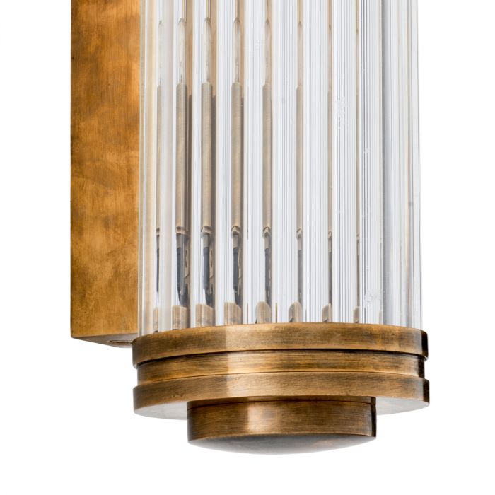 Wall Lamp Gascogne L vintage brass finish