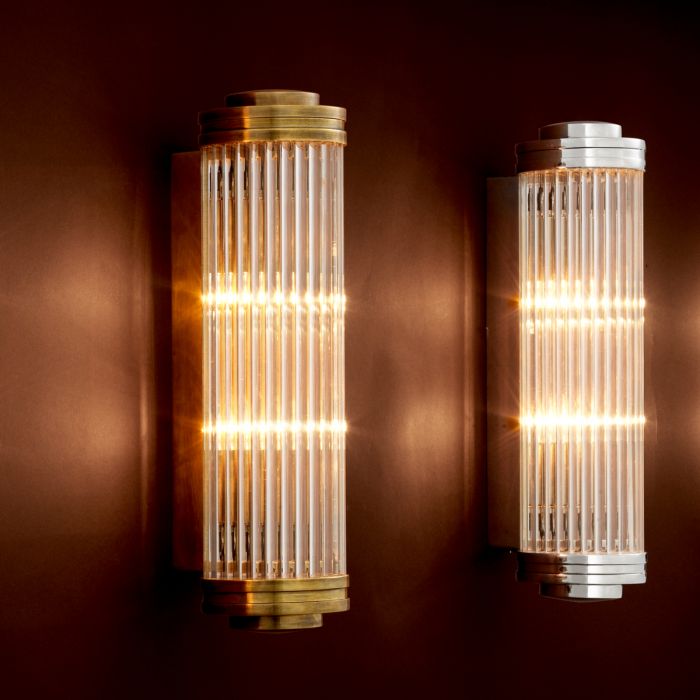 Wall Lamp Gascogne L vintage brass finish
