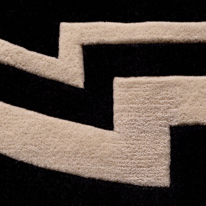 Rug Palazzo ø 280 cm black & off-white