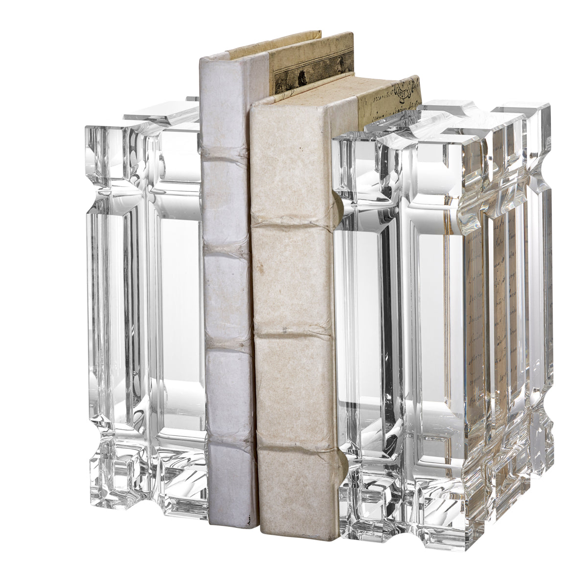 Crystal Glass Bookends (2) Linea | Eichholtzmh.com
