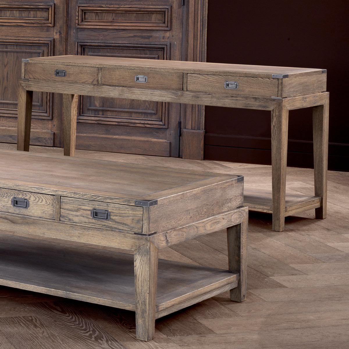 Wood Console Table Military | Eichholtzmh.com