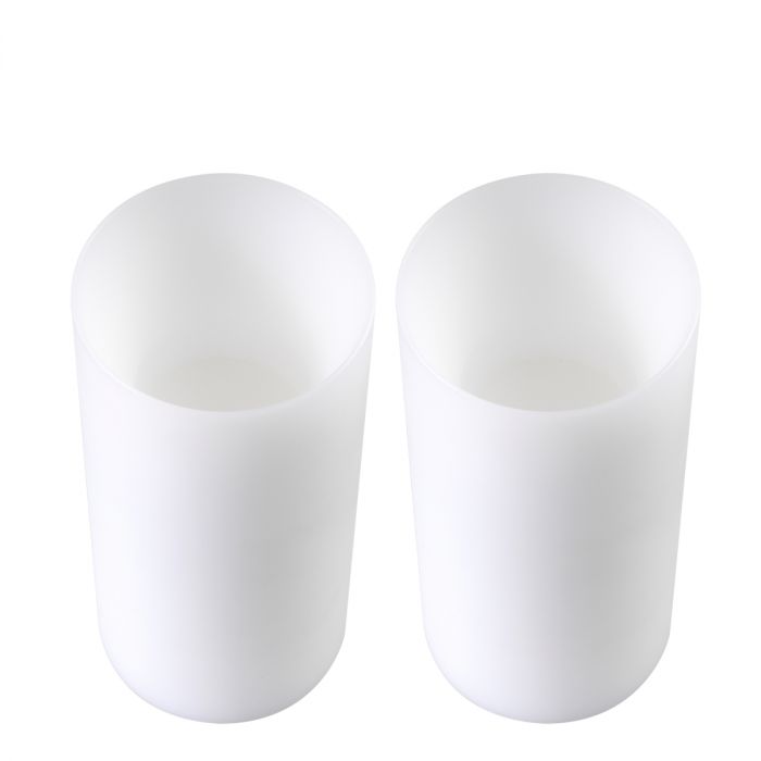 Artificial Candle deep ø 10 x H. 21 cm white S/2