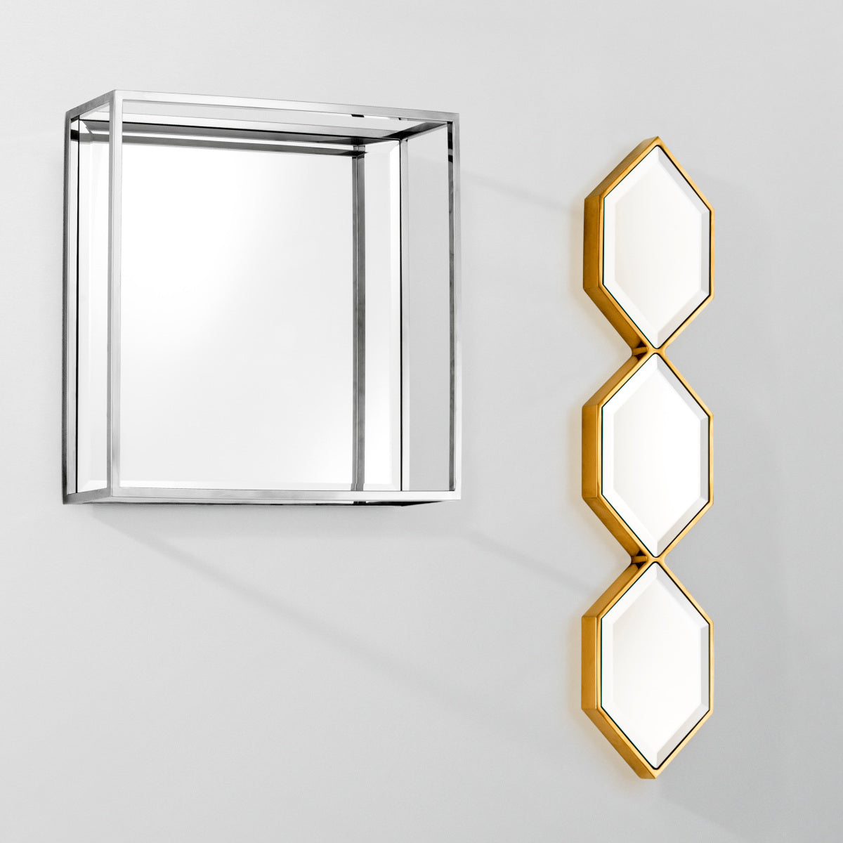 Gold Hexagonal Mirror Glass Saronno | Eichholtzmh.com
