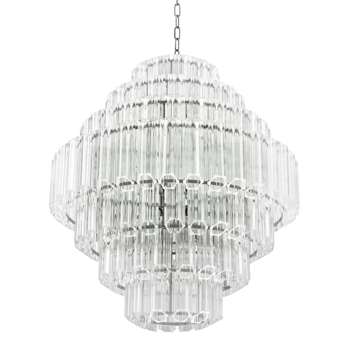 Beveled Glass Chandelier L Vittoria
