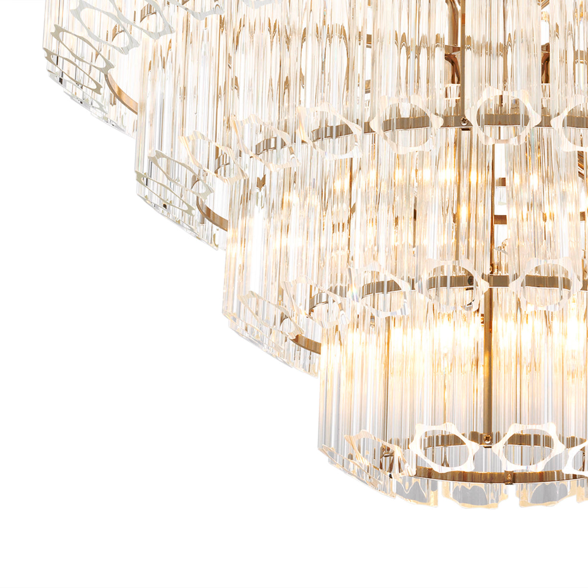 Beveled Glass Chandelier L Vittoria