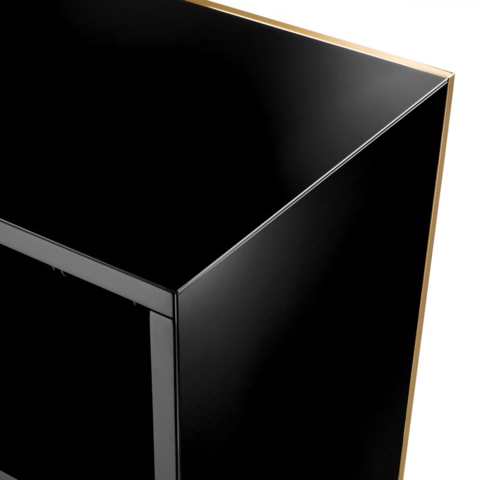 Bar Grimaldi gold finish black glass
