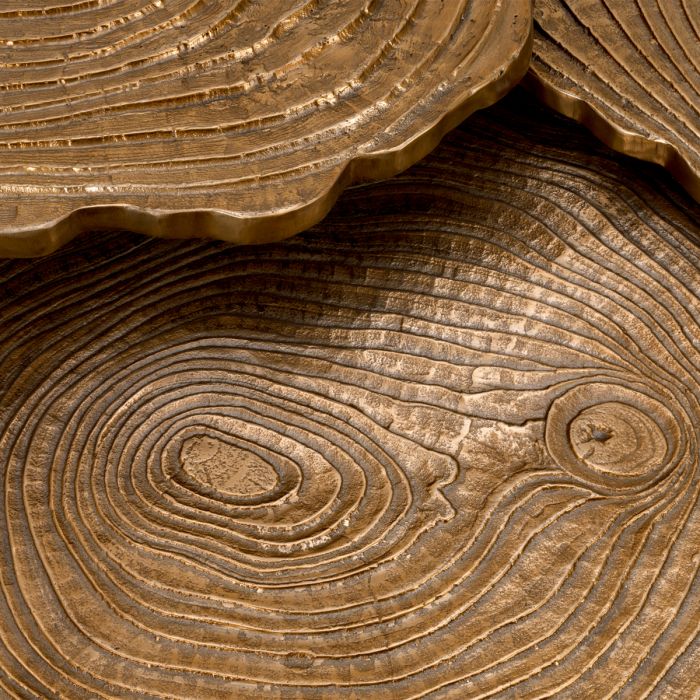 Coffee Table Quercus brass finish set of 3