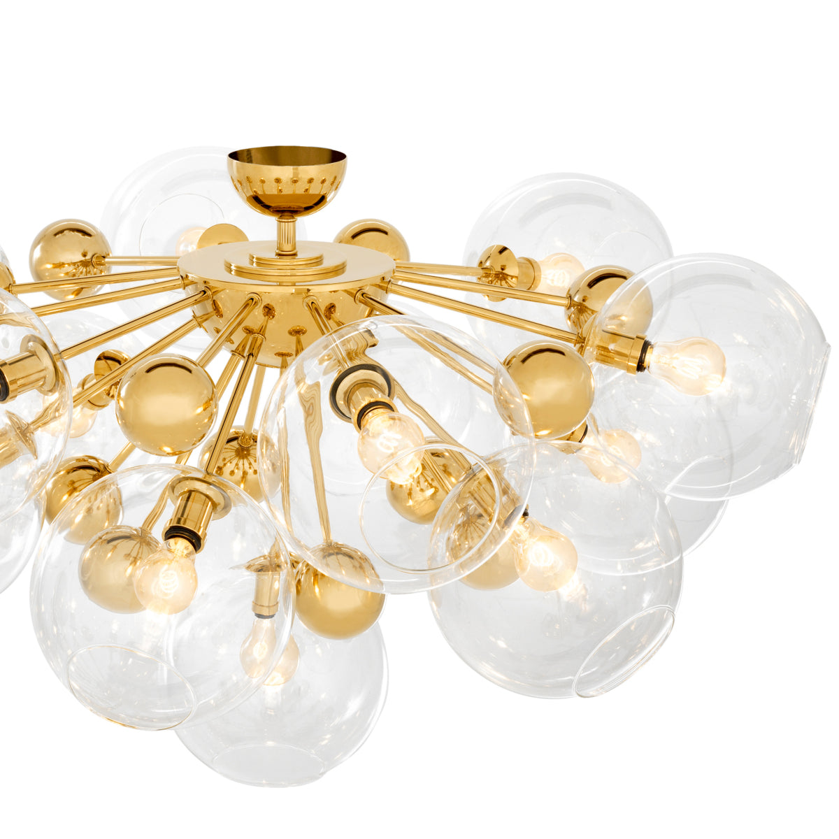 Gold 13-Bulb Ceiling Lamp Soleil | Eichholtzmh.com