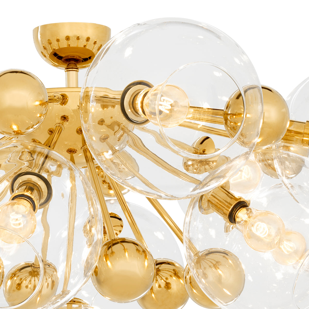 Gold 13-Bulb Ceiling Lamp Soleil | Eichholtzmh.com