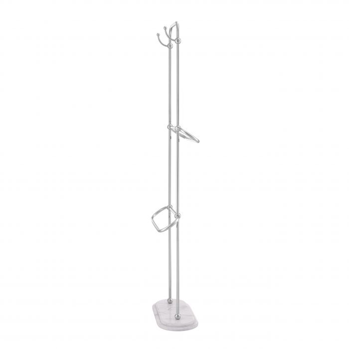 Towel Rack Lowell L pol ss white marble
