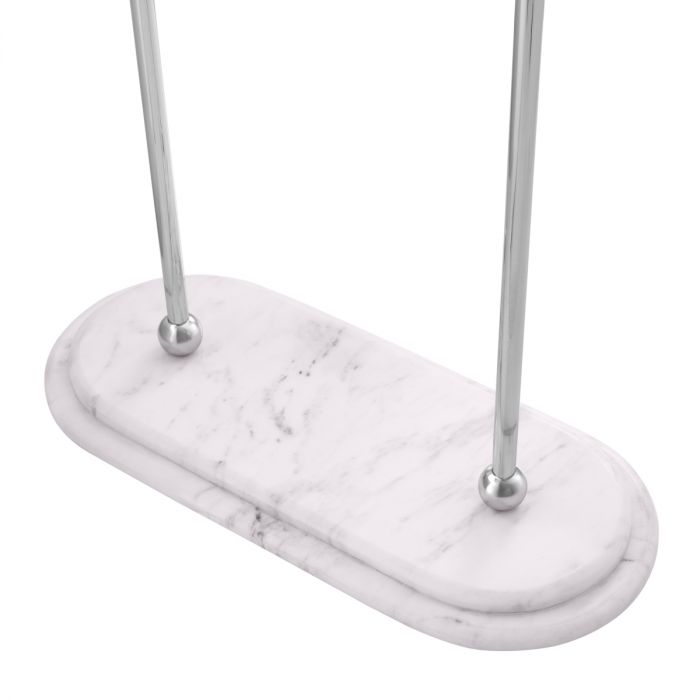 Towel Rack Lowell L pol ss white marble