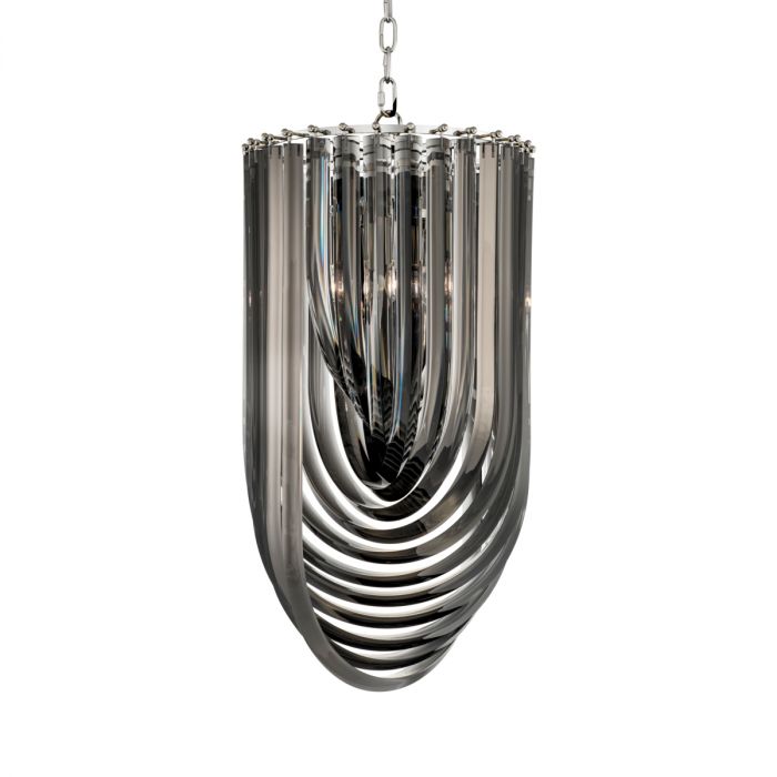 Chandelier Murano smoke 14 inch dia