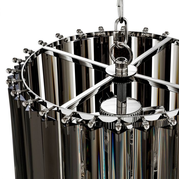 Chandelier Murano smoke 14 inch dia