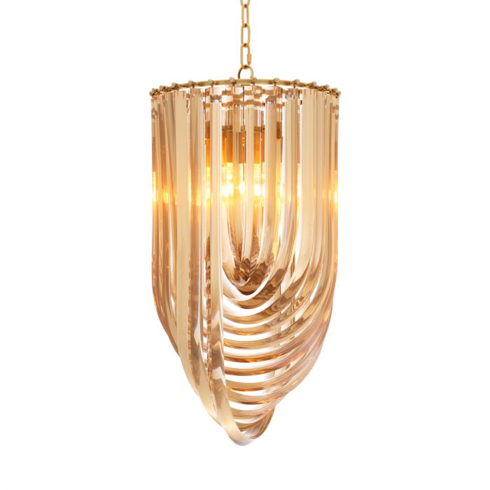 Chandelier Murano champagne 14 inch dia