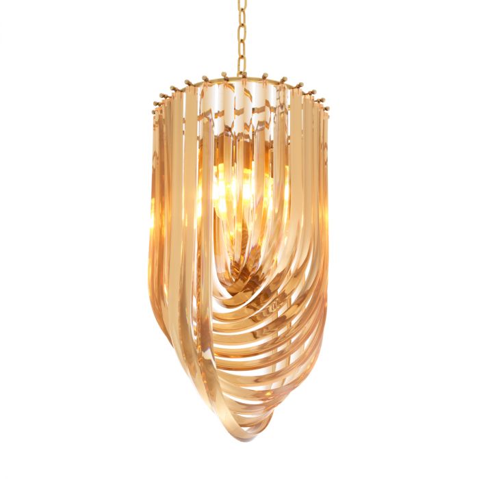 Chandelier Murano champagne 14 inch dia