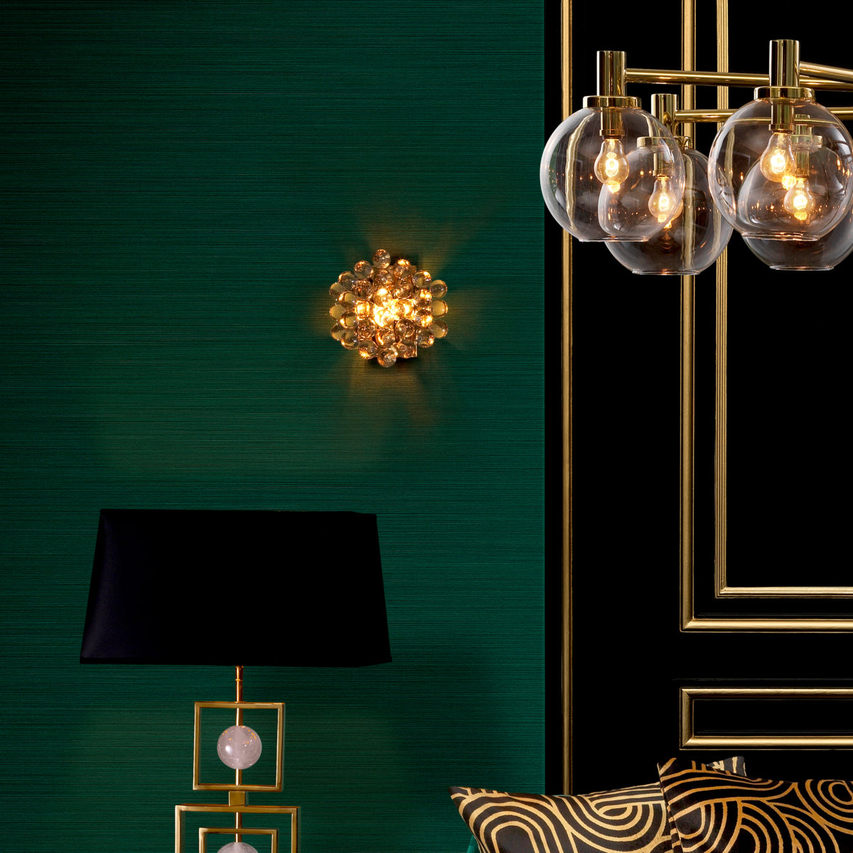 Golden Glass Wall Lamp Mylo | Eichholtzmh.com