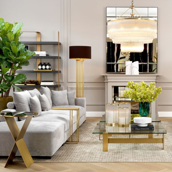 Side Table Pierre gold finish