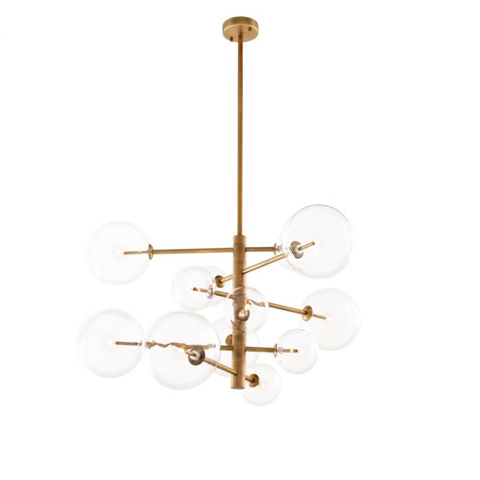 Chandelier Argento S antique brass finish