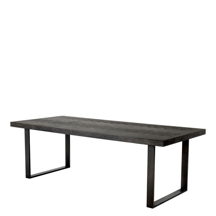 Dining Table Melchior charcoal oak veneer 230 cm