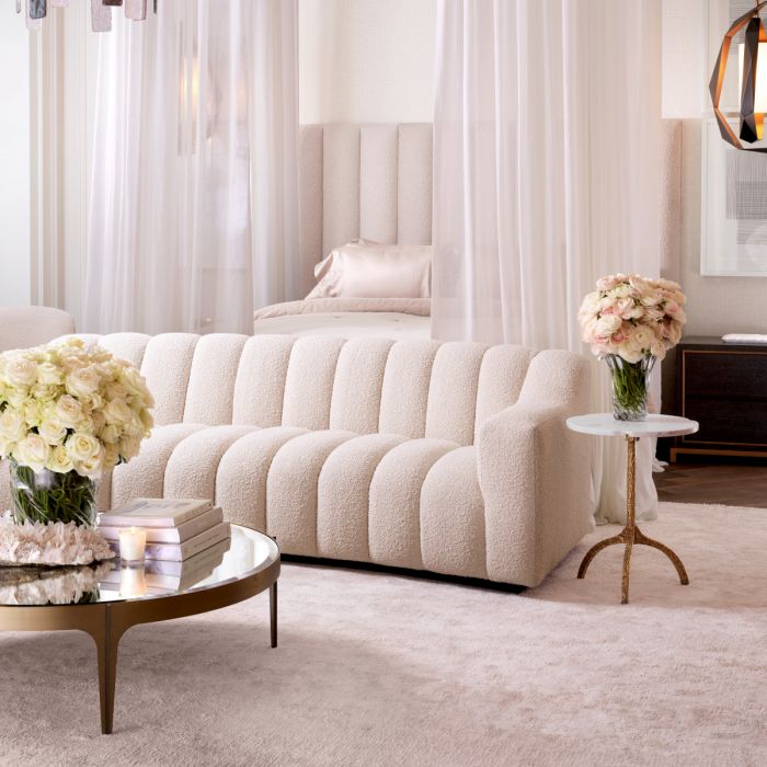 Rug Liam silver sand viscose linen 300 x 400 cm