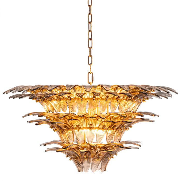 Chandelier Italo light brushed brass finish