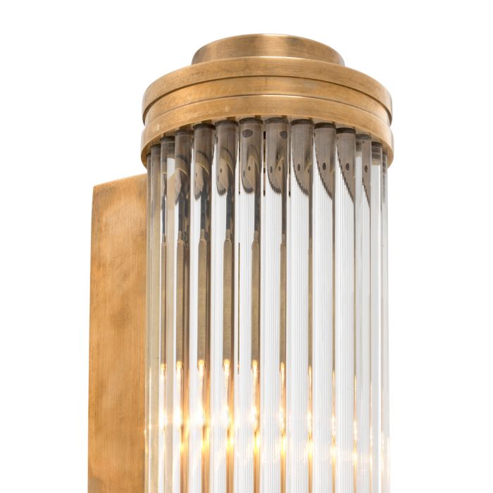 Wall Lamp Gascogne XL vintage brass finish