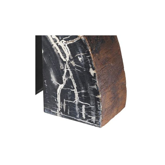 Bookend Opia petrified wood set of 2