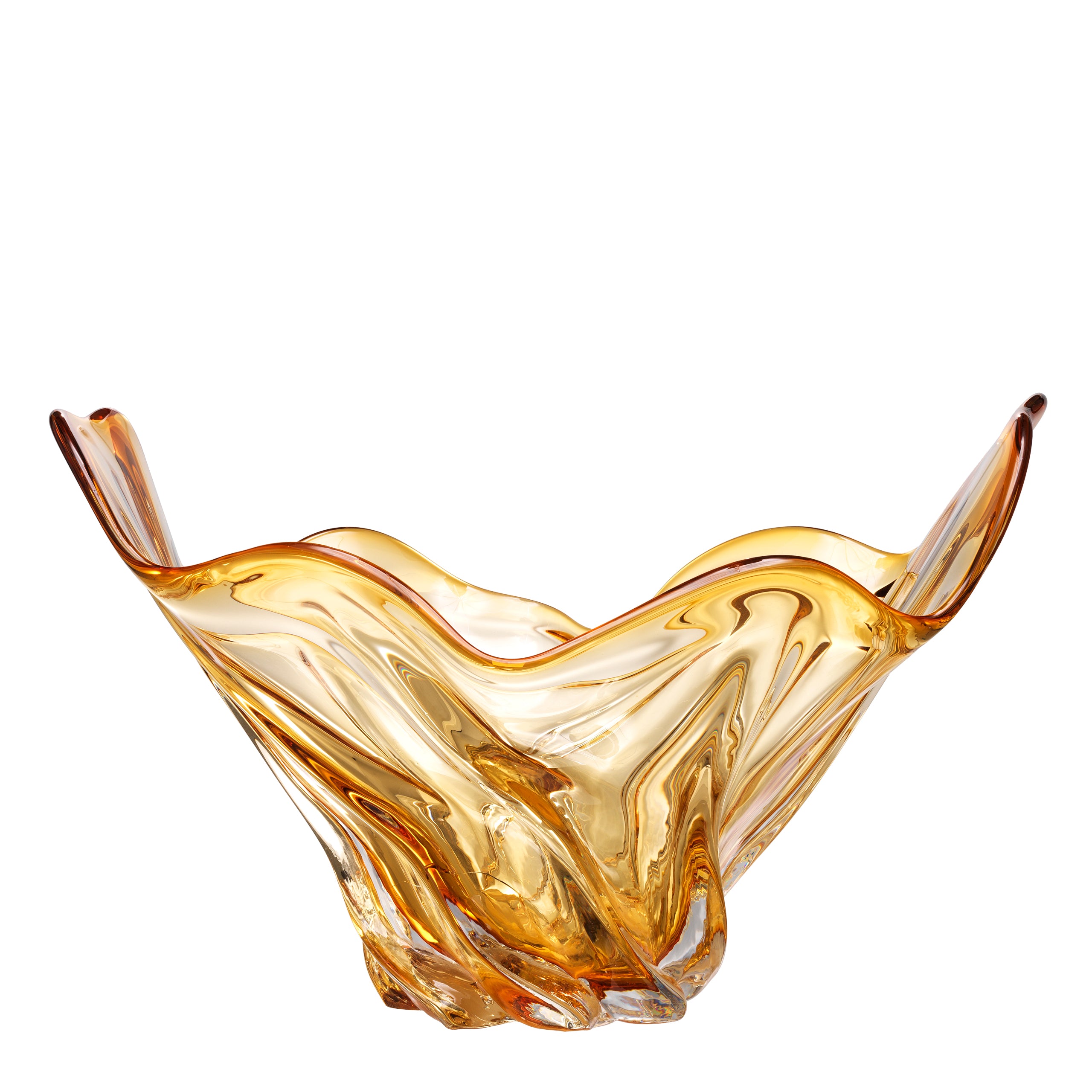 Yellow Hand-Blown Glass Bowl Ace