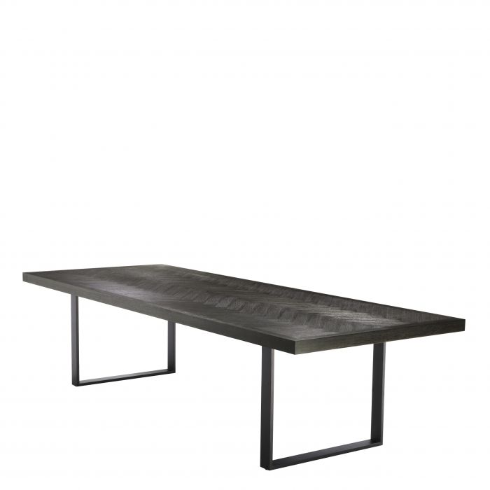 Dining Table Melchior charcoal oak veneer 300 cm