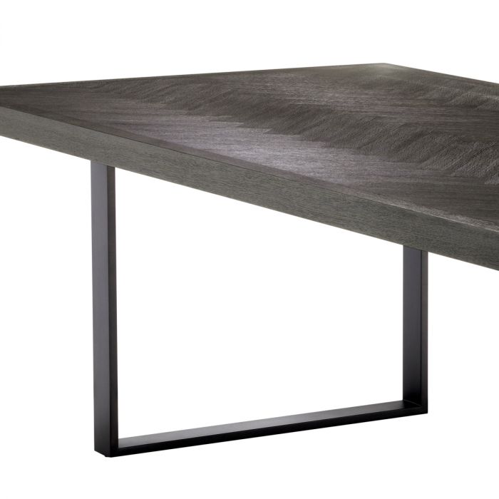 Dining Table Melchior charcoal oak veneer 300 cm