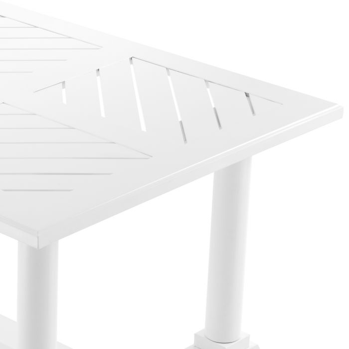 Outdoor Dining Table Bell Rive rectangular white