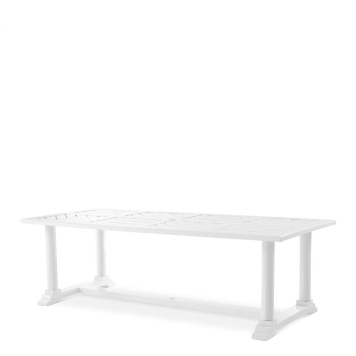 Outdoor Dining Table Bell Rive rectangular white