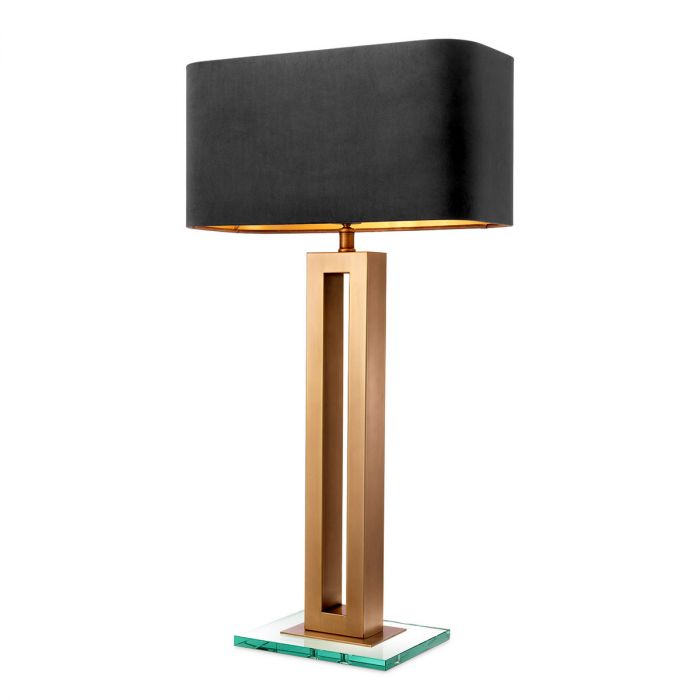 Table Lamp Cadogan antique brass finish incl shade