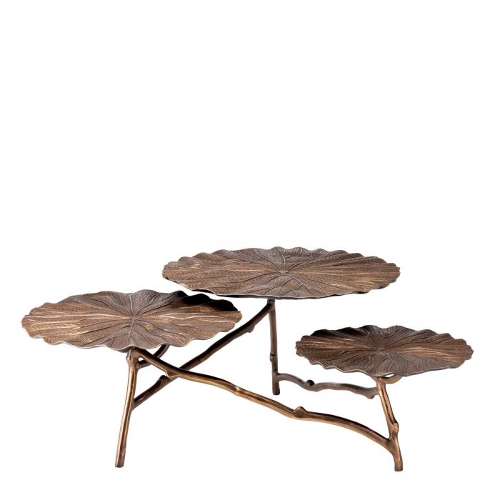 Coffee Table Colibri antique brass finish