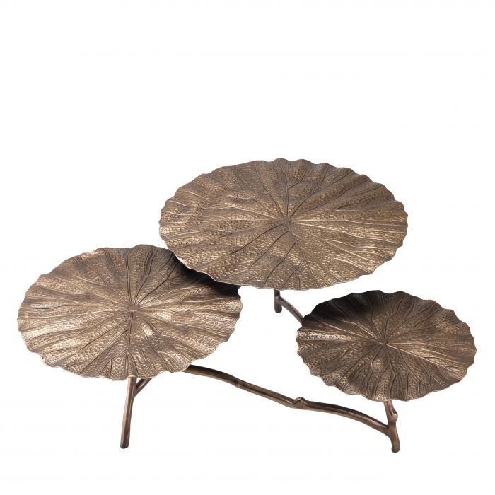Coffee Table Colibri antique brass finish