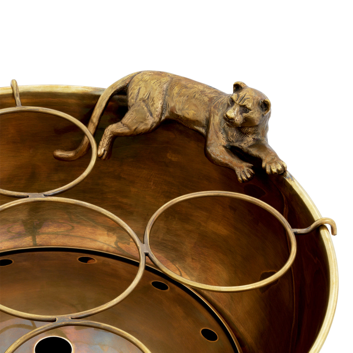 Vintage Brass Champagne Cooler Jordan