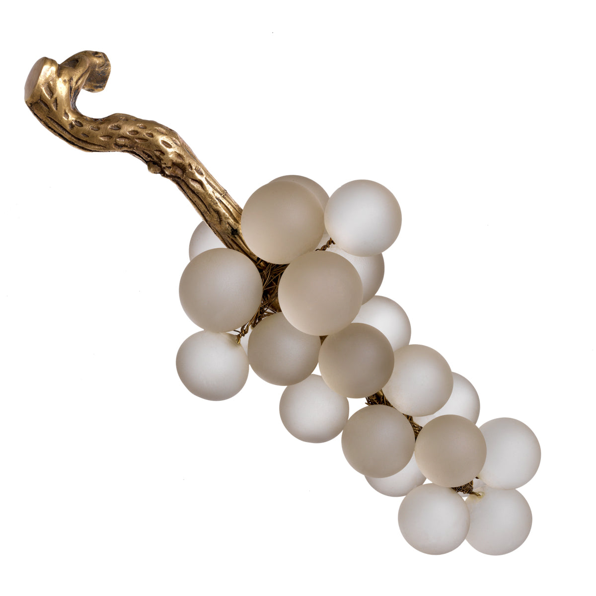 White Glass Decor Grapes